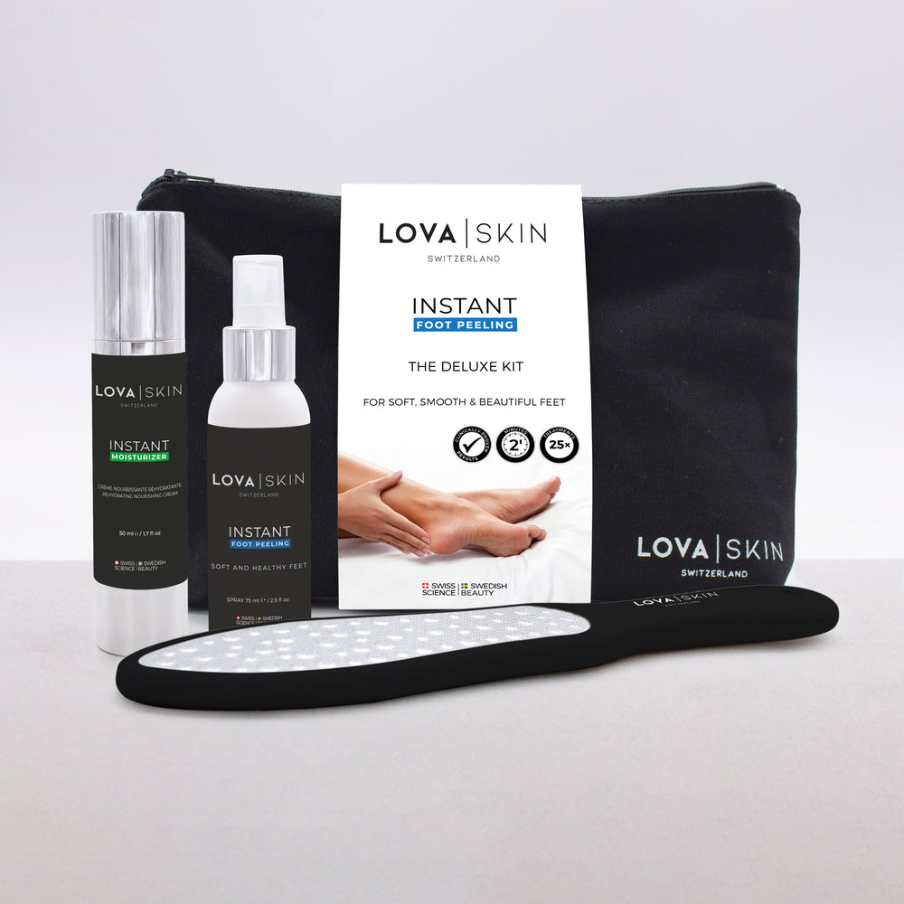 
                  
                    Load image into Gallery viewer, LOVASKIN INSTANT FOOT PEEL Deluxe Kit BLACK EDITION - 25 Beauty foot treatments
                  
                