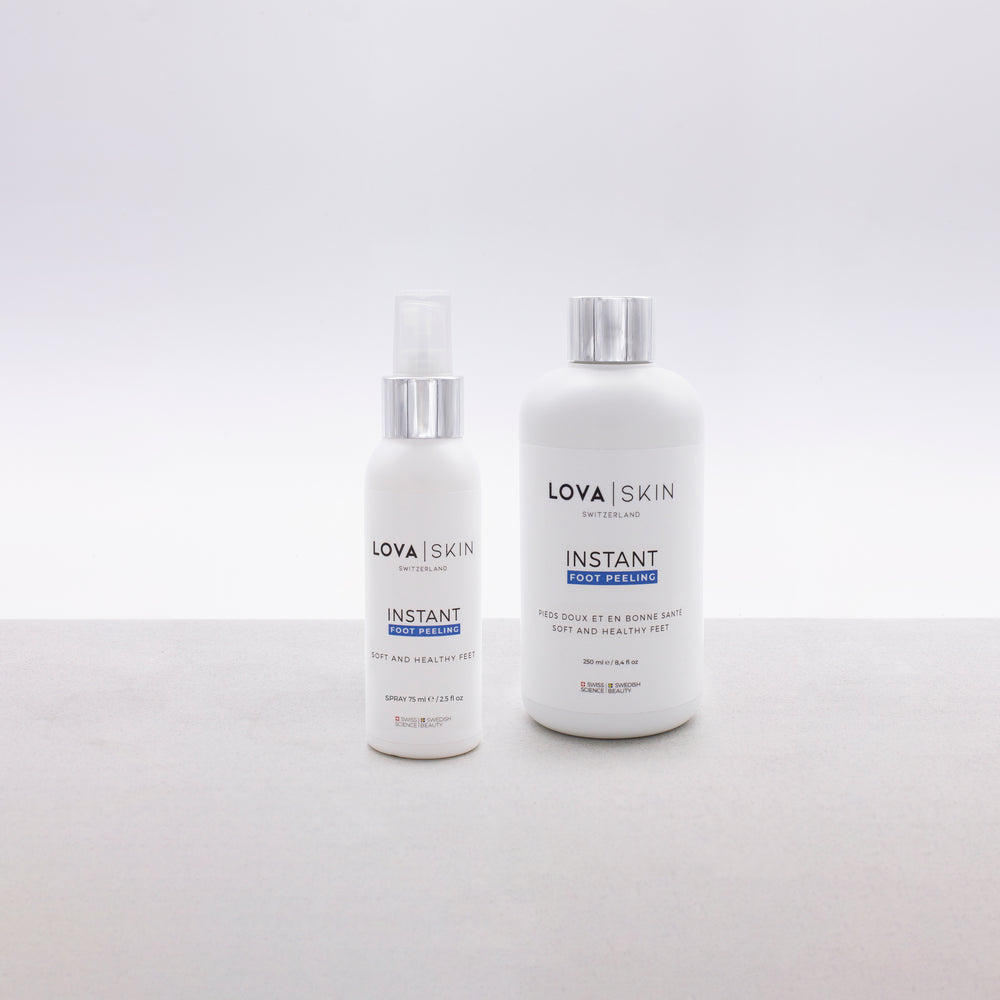 LOVASKIN INSTANT FOOT PEEL XL - one spray bottles 75 ml and one 250 ml refill bottle - 110 Beauty foot treatments